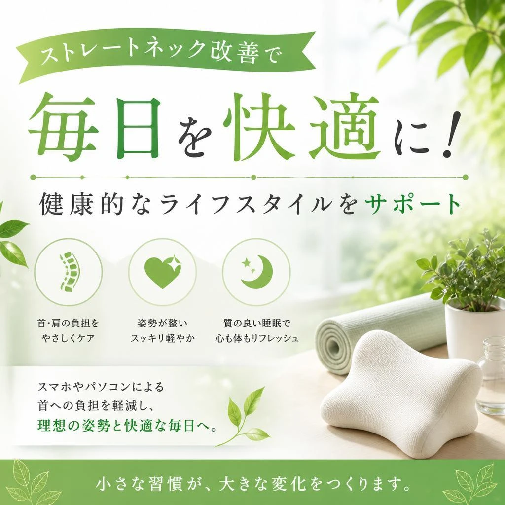 ストレートネック改善で毎日を快適に！健康的なライフスタイルをサポート